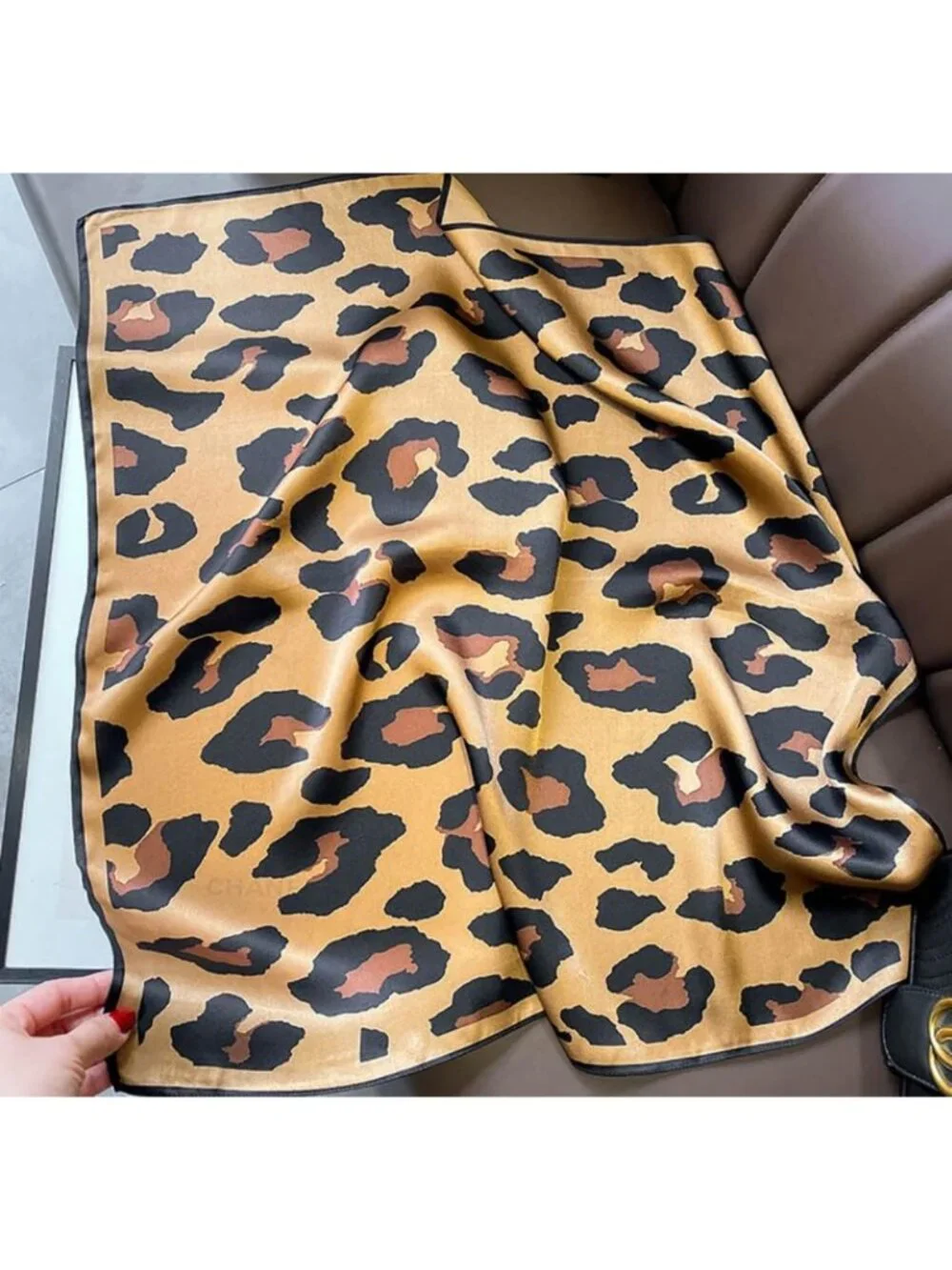 100% Pure Mulberry Silk Square Scarf - 27''x27'' Hair Neckerchief for Women
